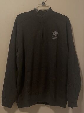 Trump National Bedminster - Greg Norman 1/4 Zip Sweater Pullover - Black